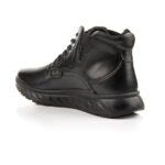 BOXER Shoes 19135 10-011 Ανδρικά Μποτάκια Μαύρο Δέρμα.
