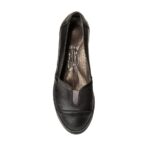 BOXER Shoes 98047 10-011 Δερμάτινα Γυναικεία loafers Μοκασίνια. Μαύρο Δέρμα.