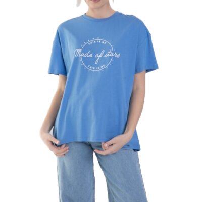 Γυναικεία Μπλούζα με Τύπωμα PRN 14530.S Σιέλ