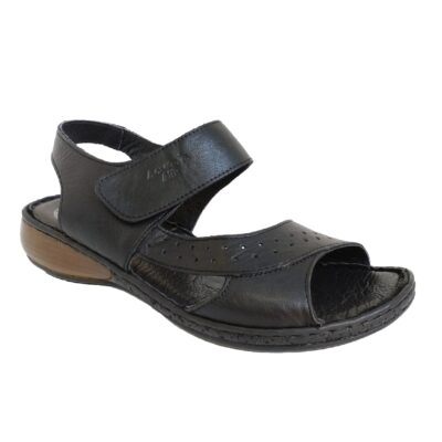 Δερμάτινα Γυναικεία Πέδιλα BOXER Shoes 98196-10-011 Μαύρο.