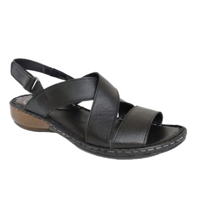 Δερμάτινα Γυναικεία Πέδιλα BOXER Shoes 98194-10-011 Μαύρο Δέρμα