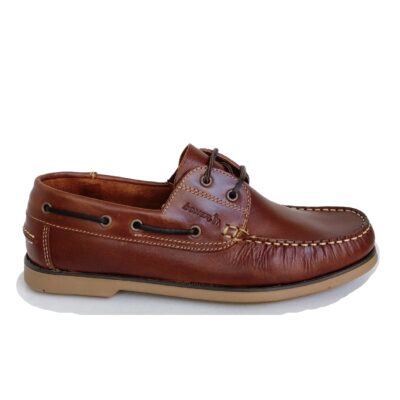 Boxer Δερμάτινα Ανδρικά Boat Shoes 20048 10-014 σε Καφέ Χρώμα