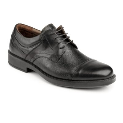 Ανδρικά Δετά Υποδήματα BOXER Shoes 19197-10-011 Μαύρο Δέρμα.