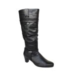 Δερμάτινες Γυναικείες Μπότες Boxer 59957-10-011 Μαύρο