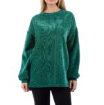 Γυναικεία Μπλούζα Σενίλ Μακριά 15045.P Πράσινη One Size