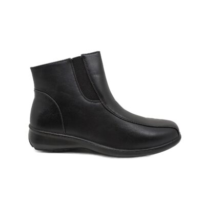 Ημιμποτάκι Γυναικείο με Λάστιχο & Φερμουάρ Parex Shoes Σχ. CN15841.B Μαύρο