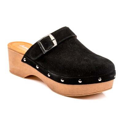 Ανατομικά Γυναικεία Δερμάτινα Σαμπό-Τσόκαρα BOXER Shoes 98306 60-011 Μαύρο.