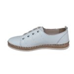 Γυναικεία Δερμάτινα Sneakers MANLISA S282-P38.W Λευκό