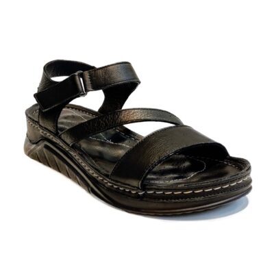 Δερμάτινα Γυναικεία Πέδιλα BOXER Shoes 98301-10-011 Μαύρο Δέρμα