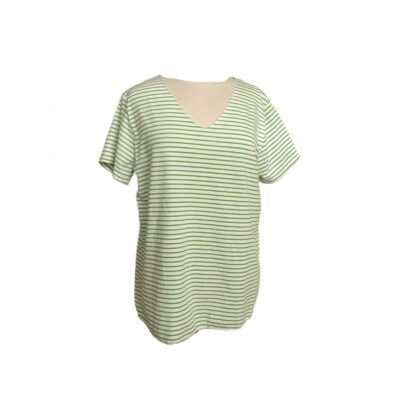 Γυναικεία Κοντομάνικη Μπλούζα Μαρινιέρα 26557.P Πράσινο, One Size