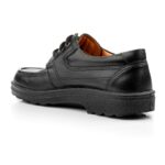 Δερμάτινα Ανδρικά Δετά Παπούτσια 01549-14-111 Μαύρο Δέρμα