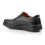 Δερμάτινα Loafers Ανδρικά Παπούτσια Παντοφλέ. BOXER 14747-15-011 Μαύρο Δέρμα.