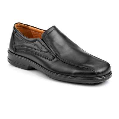 Δερμάτινα Loafers Ανδρικά Παπούτσια Παντοφλέ. BOXER 13788-15-011 Μαύρο Δέρμα.