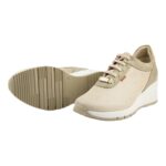 Γυναικεία  Sneaker Δέρμα-Υφασμα Ragazza 0329AM , Χρώμα άμμος